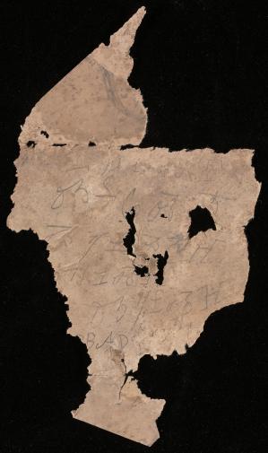  Unidentified envelope fragment, damaged 