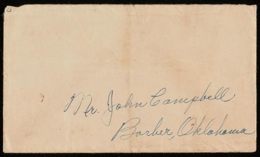  Envelope addressed to Mr. John Campbell 