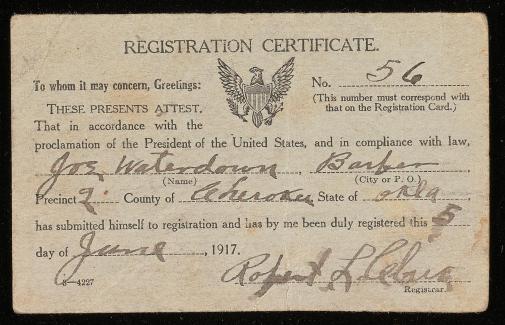  US Registration Certificate of Joe Waterdown 